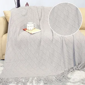Wholesale Polar Microfiber Picnic Fleece Blanket with Tassels