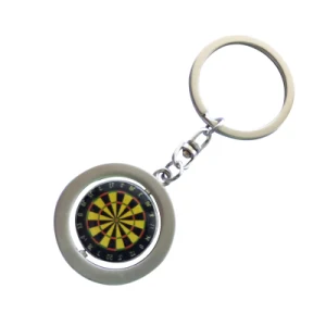 Zinc Alloy Key Ring Keychain Custom Rotatable Center Key Chain