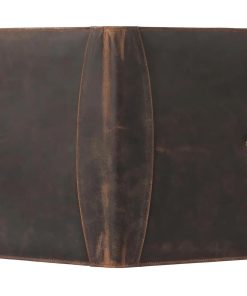 Vintage A4 PU Leather Conference Folder with Magnetic Snap Closure Stamp Printed Holds Documents-Custom Colors Available