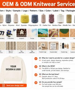 Custom Logo Men's Cotton Knit Jacquard Graphic Winter Sweater Pullover